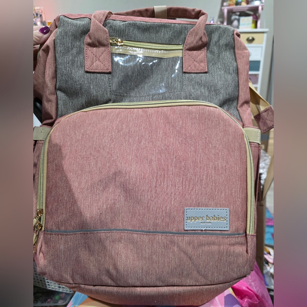 Pink and Gray Kids Backpack